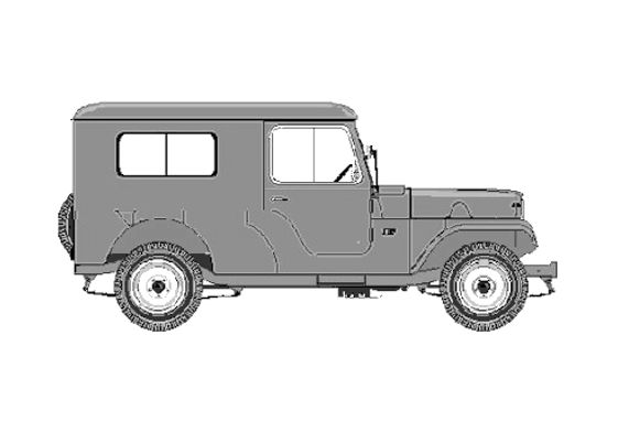 Download drawing Kaiser Jeep CJ-6 SUV 1955 in ai pdf png svg formats